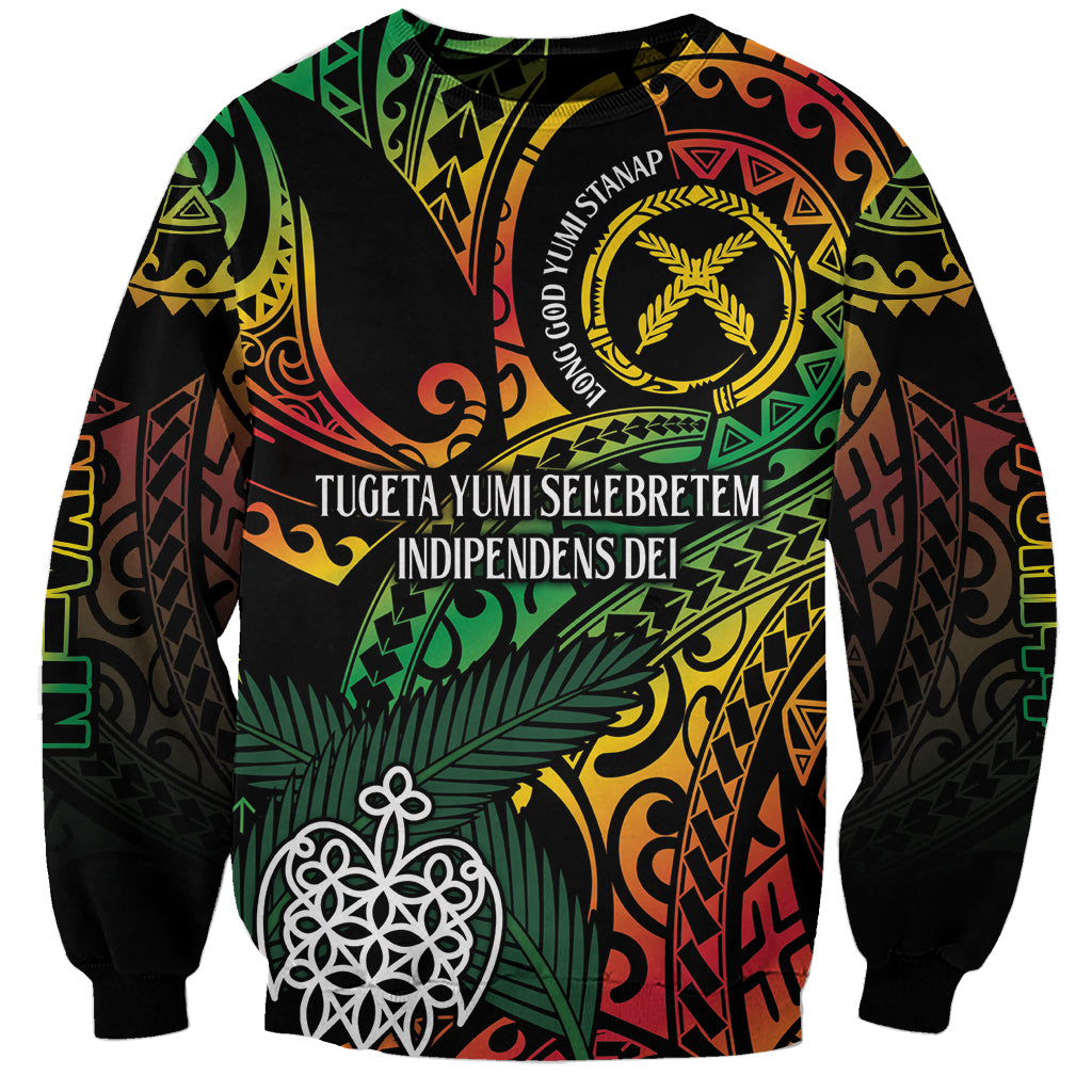 Vanuatu Indipendens Dei Sweatshirt Mix Traditional Sand Drawing LT7 Unisex Colorful - Polynesian Pride