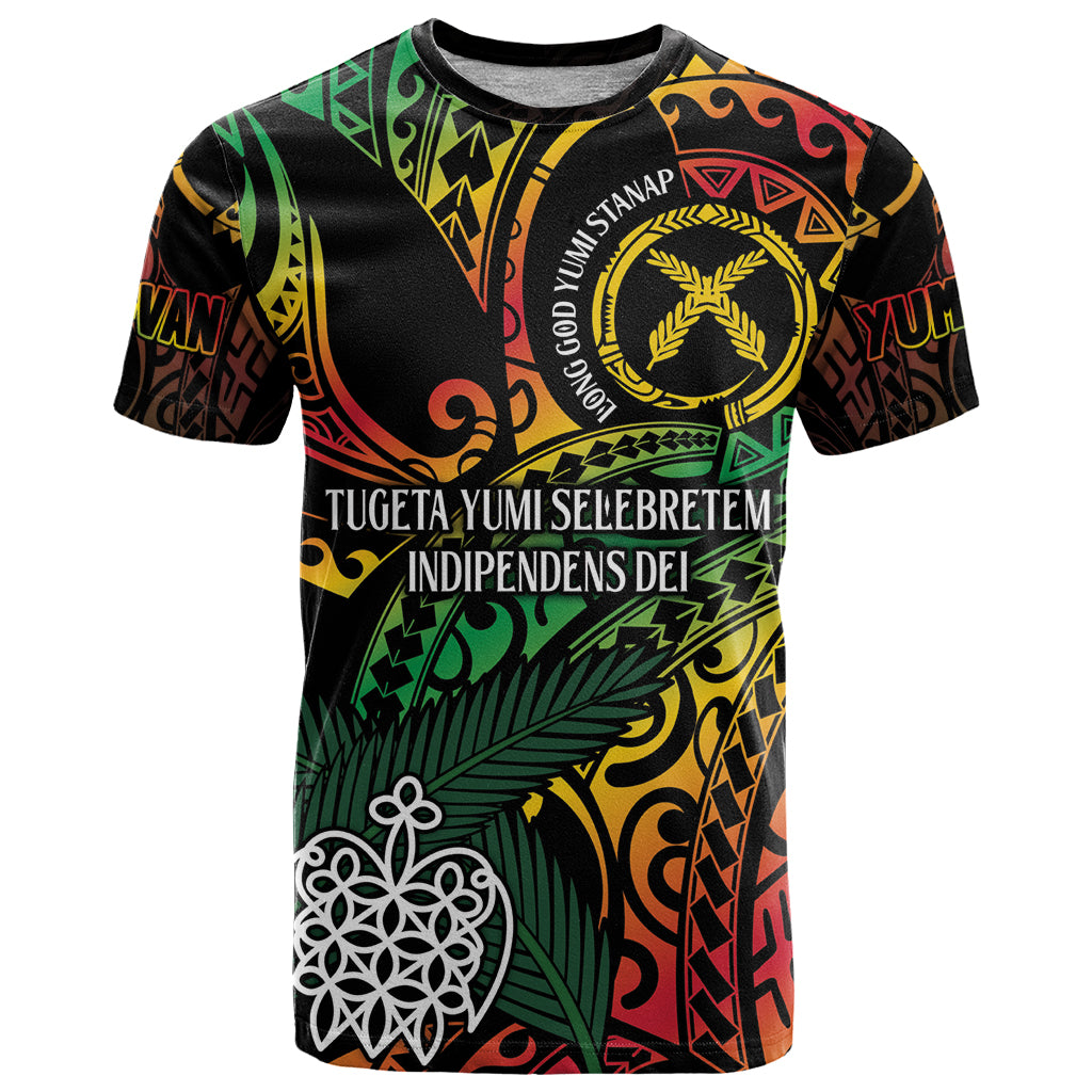 Vanuatu Indipendens Dei T Shirt Mix Traditional Sand Drawing LT7 Colorful - Polynesian Pride