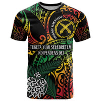 Vanuatu Indipendens Dei T Shirt Mix Traditional Sand Drawing LT7 Colorful - Polynesian Pride