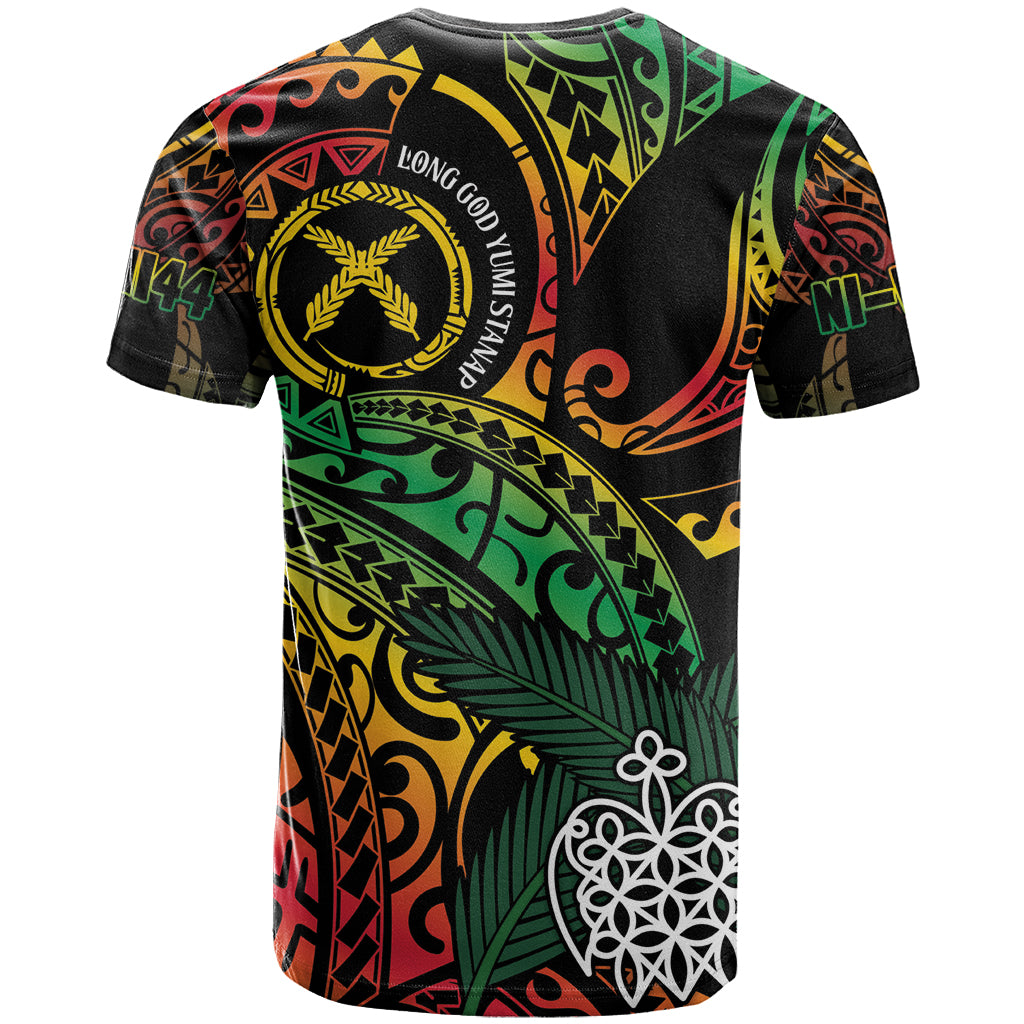 Vanuatu Indipendens Dei T Shirt Mix Traditional Sand Drawing LT7 - Polynesian Pride