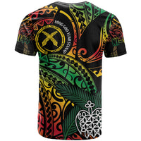 Vanuatu Indipendens Dei T Shirt Mix Traditional Sand Drawing LT7 - Polynesian Pride