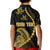 Personalised Guam Kid Polo Shirt Tribal Turtles Curves Style - Gold LT7 - Polynesian Pride