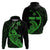 Custom Guam Hoodie Tribal Turtles Curves Style Green LT7 - Polynesian Pride