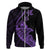 Custom Guam Hoodie Tribal Turtles Curves Style Purple LT7 Zip Hoodie Purple - Polynesian Pride