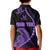 Personalised Guam Kid Polo Shirt Tribal Turtles Curves Style - Purple LT7 - Polynesian Pride