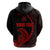 Custom Guam Hoodie Tribal Turtles Curves Style Red LT7 - Polynesian Pride