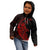 Personalised Guam Kid Hoodie Tribal Turtles Curves Style - Red LT7 - Polynesian Pride