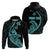 Custom Guam Hoodie Tribal Turtles Curves Style Turquoise LT7 - Polynesian Pride