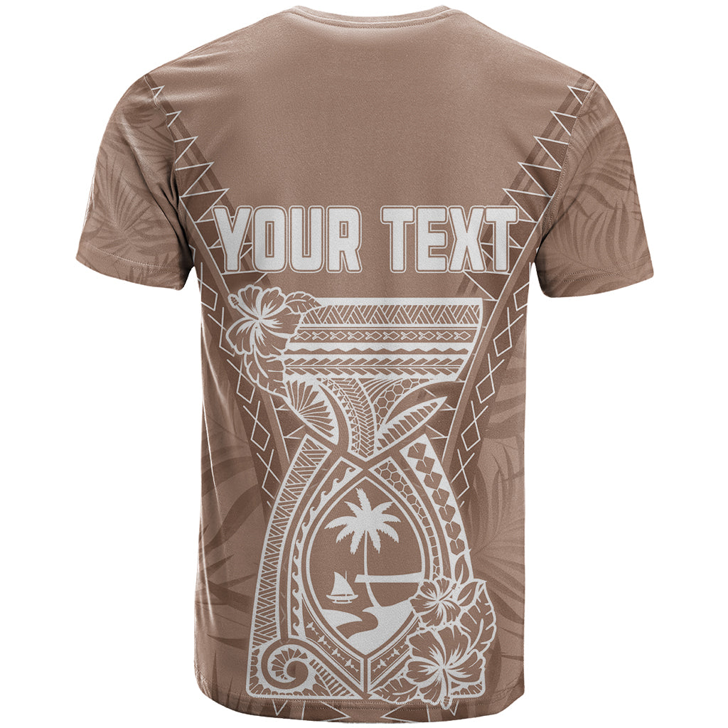 Custom Guam T Shirt Chamoro Latte Stone Mix Tropical Brown LT7 - Polynesian Pride