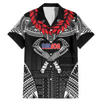 Personalized Talofa Samoa Family Matching Mermaid Dress and Hawaiian Shirt Ulafala With Toa Nifo'oti - Black