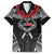Personalized Talofa Samoa Family Matching Off The Shoulder Long Sleeve Dress and Hawaiian Shirt Ulafala With Toa Nifo'oti - Black