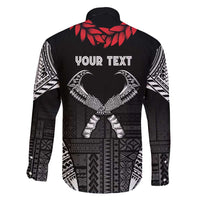 Personalized Talofa Samoa Family Matching Short Sleeve Bodycon Dress and Hawaiian Shirt Ulafala With Toa Nifo'oti - Black