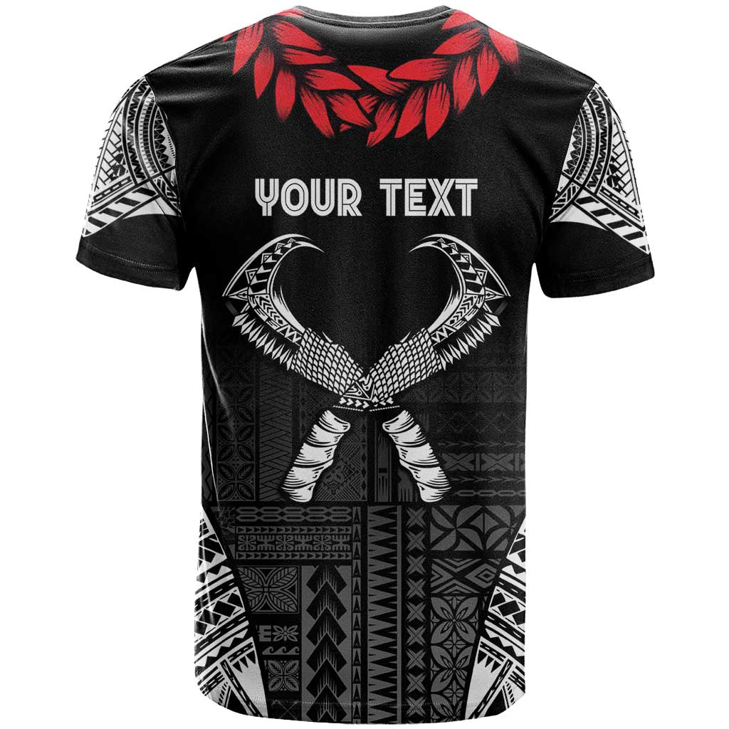 Personalized Talofa Samoa T Shirt Ulafala With Toa Nifo'oti - Black