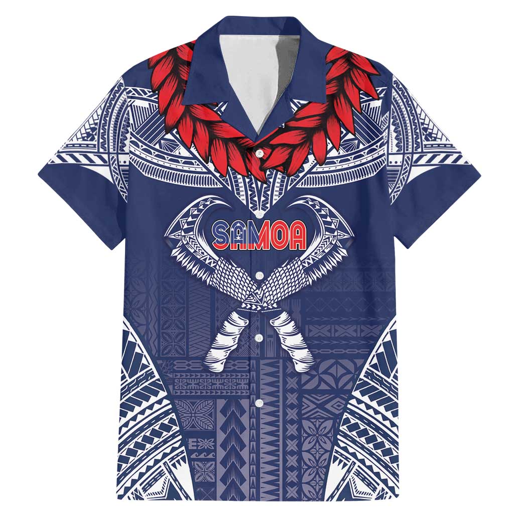 Personalized Talofa Samoa Family Matching Mermaid Dress and Hawaiian Shirt Ulafala With Toa Nifo'oti - Blue