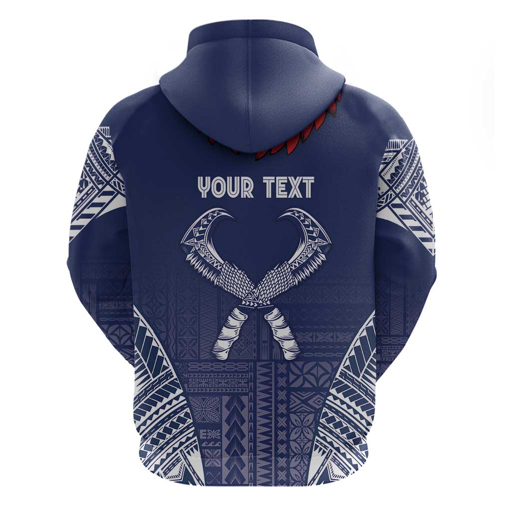 Personalized Talofa Samoa Hoodie Ulafala With Toa Nifo'oti - Blue