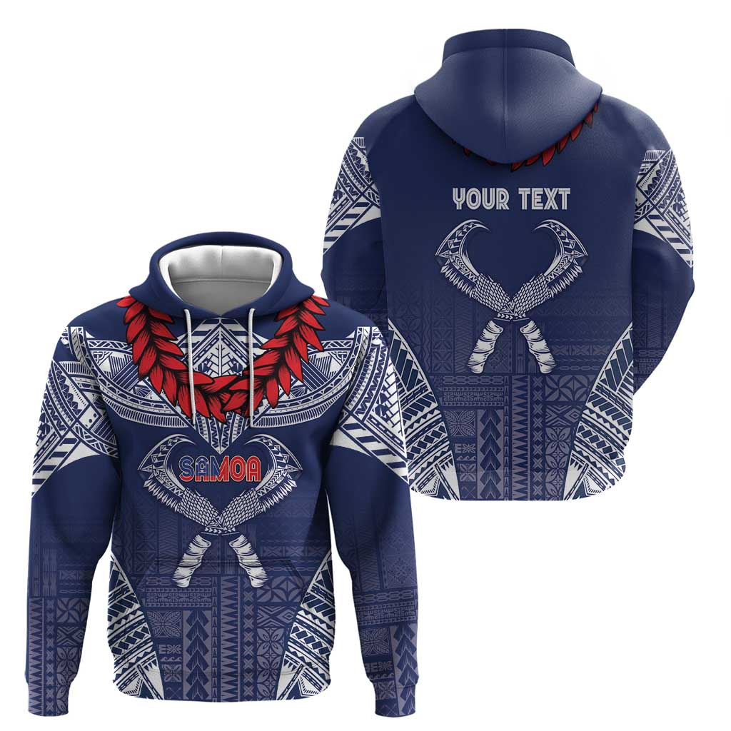 Personalized Talofa Samoa Hoodie Ulafala With Toa Nifo'oti - Blue
