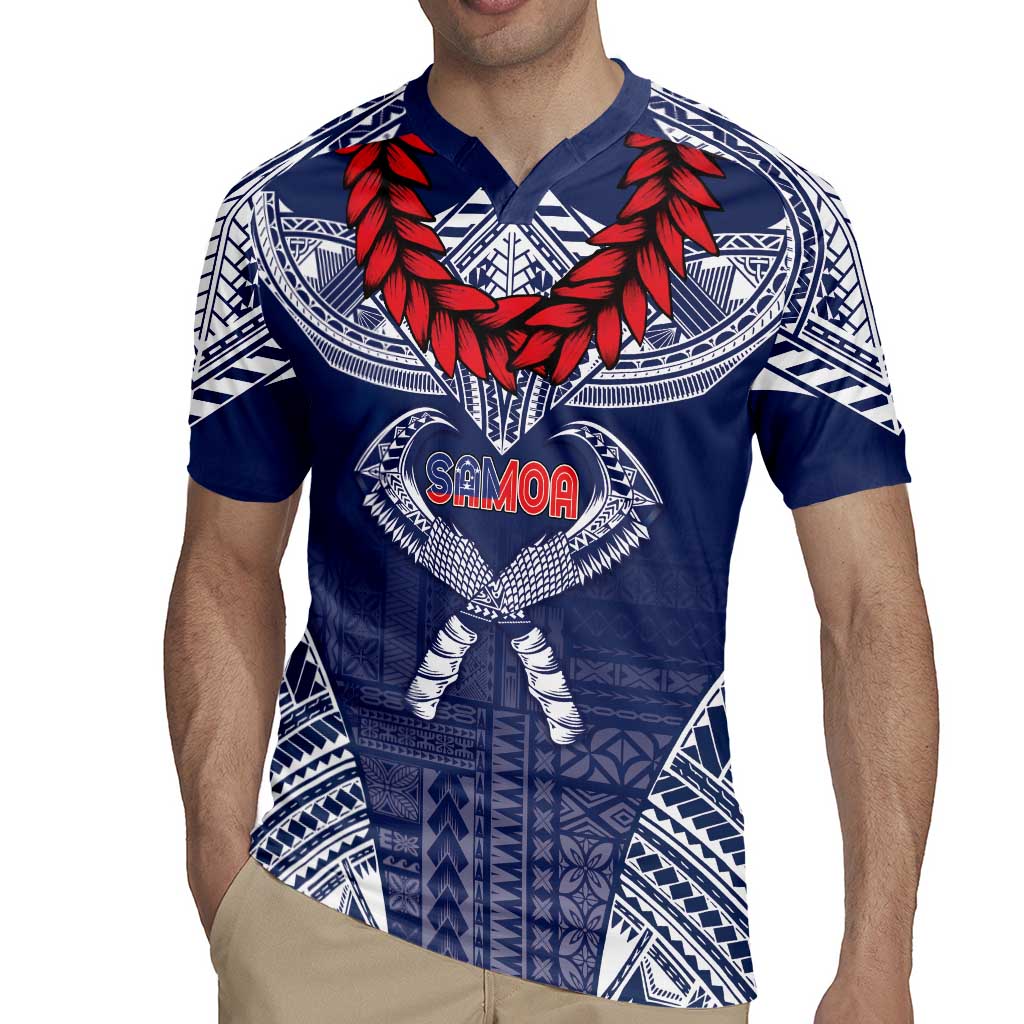 Personalized Talofa Samoa Rugby Jersey Ulafala With Toa Nifo'oti - Blue