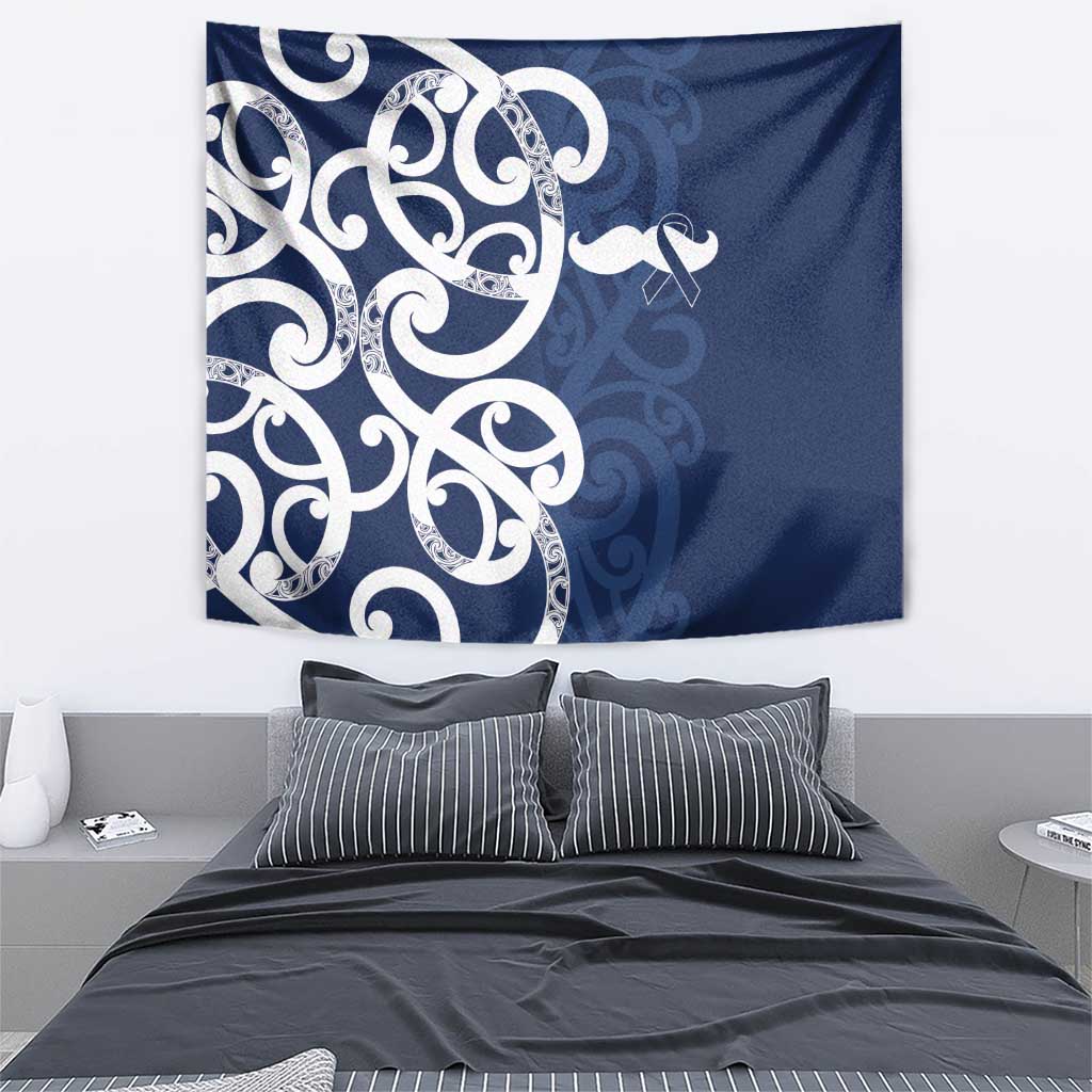 New Zealand Maori Mo Bros Tapestry Blue Ribbon With Koru Kowhaiwhai LT7 - Polynesian Pride