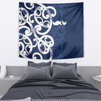 New Zealand Maori Mo Bros Tapestry Blue Ribbon With Koru Kowhaiwhai LT7 - Polynesian Pride