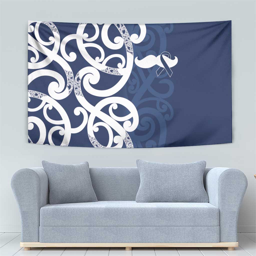 New Zealand Maori Mo Bros Tapestry Blue Ribbon With Koru Kowhaiwhai LT7 - Polynesian Pride