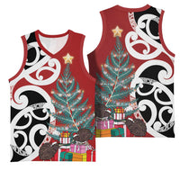 New Zealand Silver Fern Christmas Tree Basketball Jersey Meri Kirihimete - Polynesian Pride