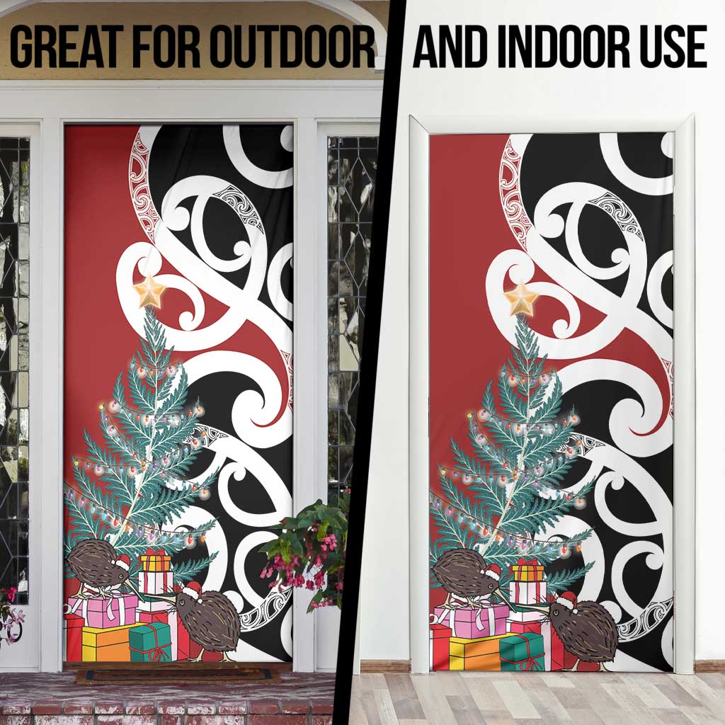 New Zealand Silver Fern Christmas Tree Door Cover Meri Kirihimete - Polynesian Pride