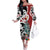 New Zealand Silver Fern Christmas Tree Family Matching Off The Shoulder Long Sleeve Dress and Hawaiian Shirt Meri Kirihimete - Polynesian Pride