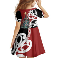 New Zealand Silver Fern Christmas Tree Family Matching Summer Maxi Dress and Hawaiian Shirt Meri Kirihimete - Polynesian Pride