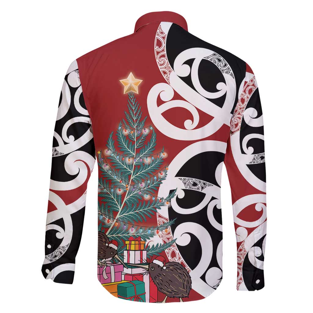 New Zealand Silver Fern Christmas Tree Family Matching Summer Maxi Dress and Hawaiian Shirt Meri Kirihimete - Polynesian Pride