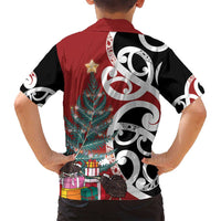 New Zealand Silver Fern Christmas Tree Family Matching Tank Maxi Dress and Hawaiian Shirt Meri Kirihimete - Polynesian Pride