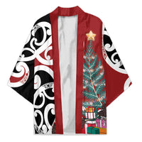 New Zealand Silver Fern Christmas Tree Kimono Meri Kirihimete - Polynesian Pride