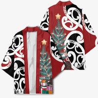 New Zealand Silver Fern Christmas Tree Kimono Meri Kirihimete - Polynesian Pride