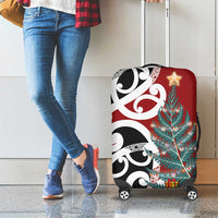 New Zealand Silver Fern Christmas Tree Luggage Cover Meri Kirihimete LT7 - Polynesian Pride