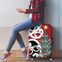 New Zealand Silver Fern Christmas Tree Luggage Cover Meri Kirihimete LT7 - Polynesian Pride