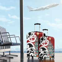 New Zealand Silver Fern Christmas Tree Luggage Cover Meri Kirihimete LT7 - Polynesian Pride