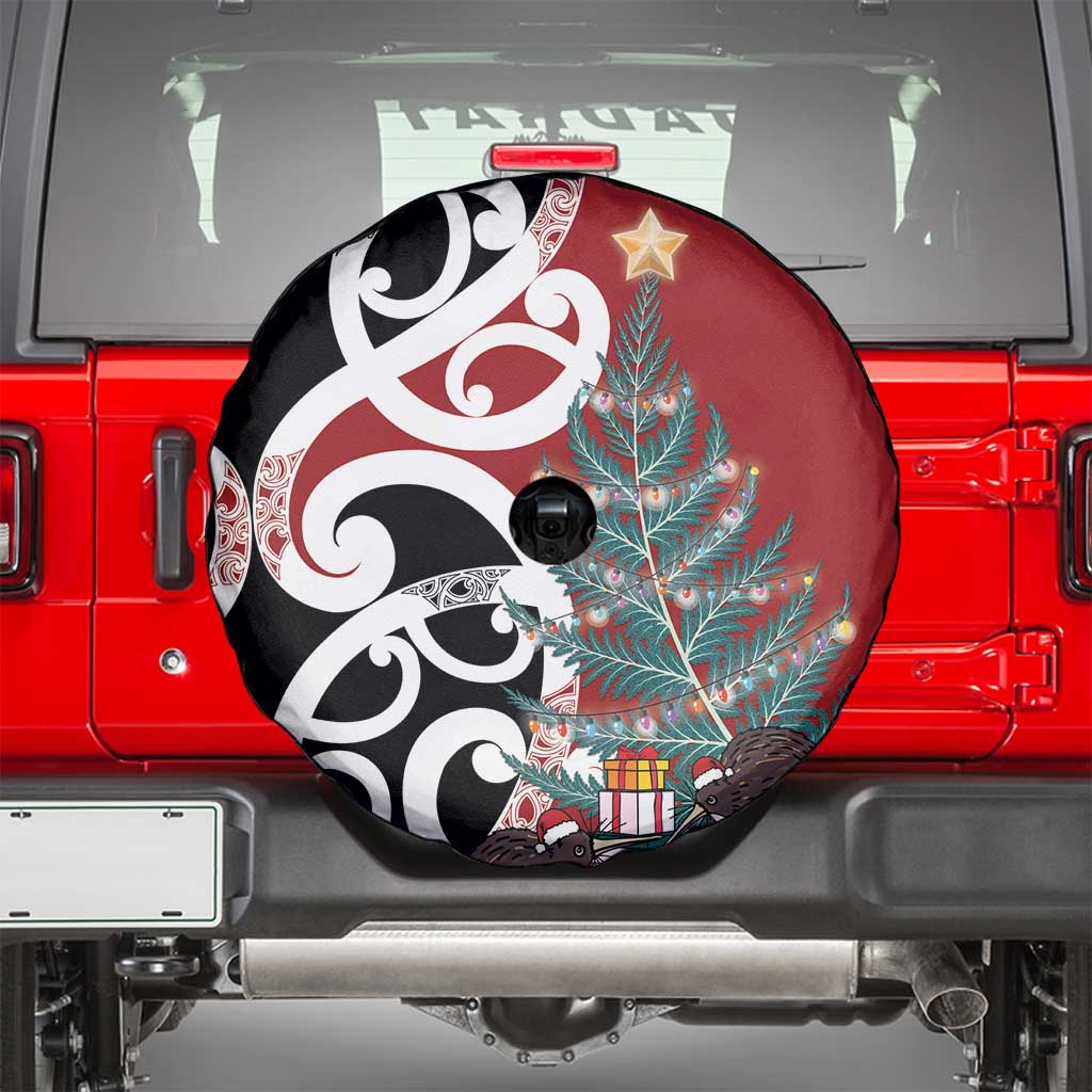 New Zealand Silver Fern Christmas Tree Spare Tire Cover Meri Kirihimete LT7 - Polynesian Pride