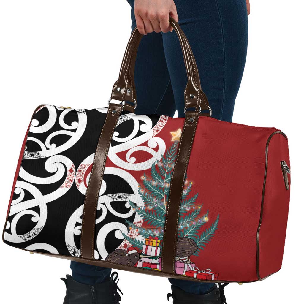 New Zealand Silver Fern Christmas Tree Travel Bag Meri Kirihimete - Polynesian Pride