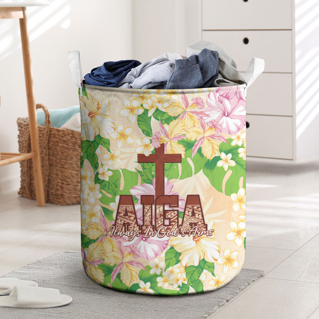 Samoa AIGA Floral Theme Laundry Basket Always In God's Arms