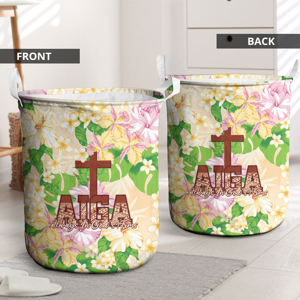 Samoa AIGA Floral Theme Laundry Basket Always In God's Arms