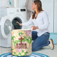 Samoa AIGA Floral Theme Laundry Basket Always In God's Arms