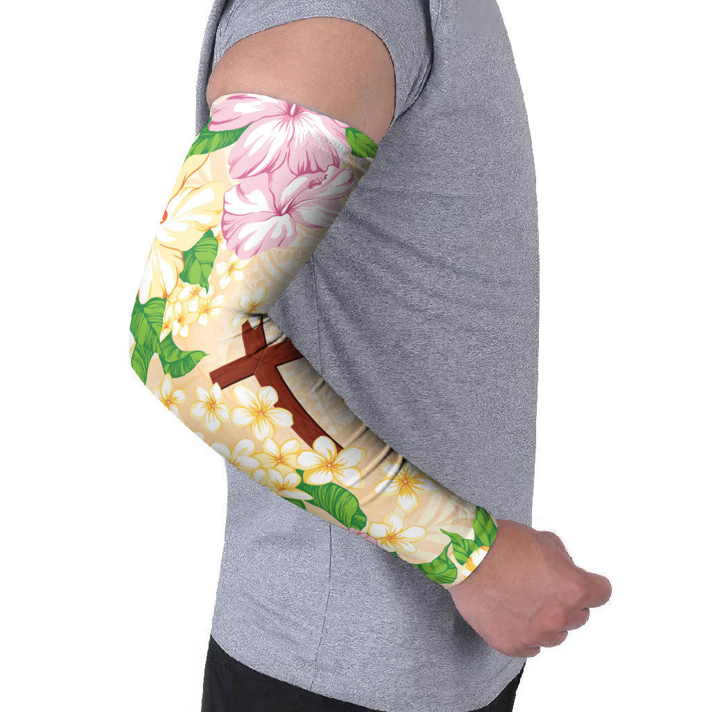 Samoa AIGA Floral Theme Arm Sleeves Always In God's Arms