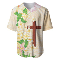 Samoa AIGA Floral Theme Baseball Jersey Always In God's Arms