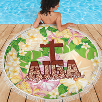 Samoa AIGA Floral Theme Beach Blanket Always In God's Arms