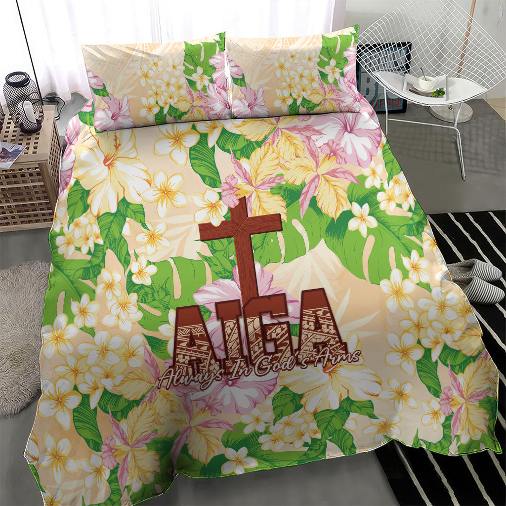 Samoa AIGA Floral Theme Bedding Set Always In God's Arms