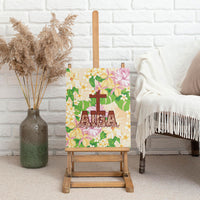 Samoa AIGA Floral Theme Canvas Wall Art Always In God's Arms