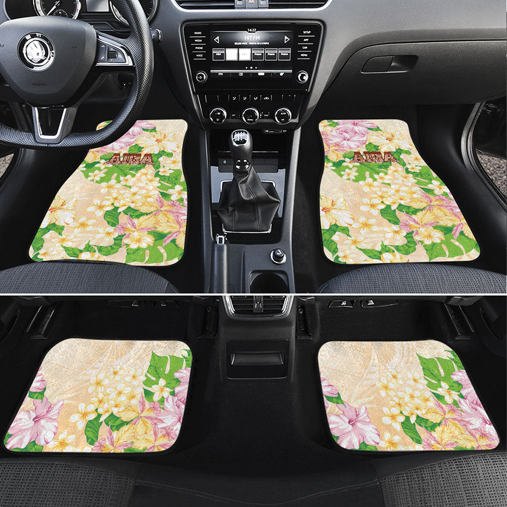 Samoa AIGA Floral Theme Car Mats Always In God's Arms