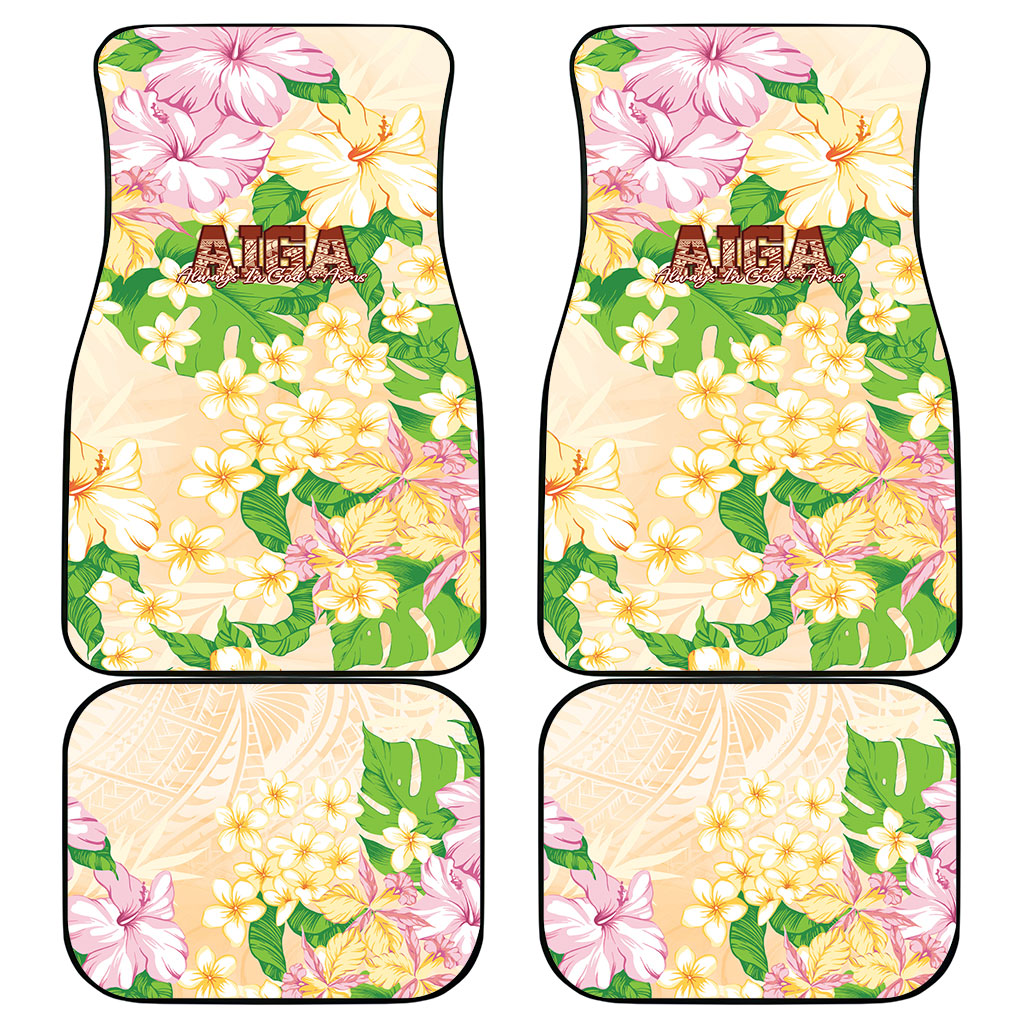 Samoa AIGA Floral Theme Car Mats Always In God's Arms