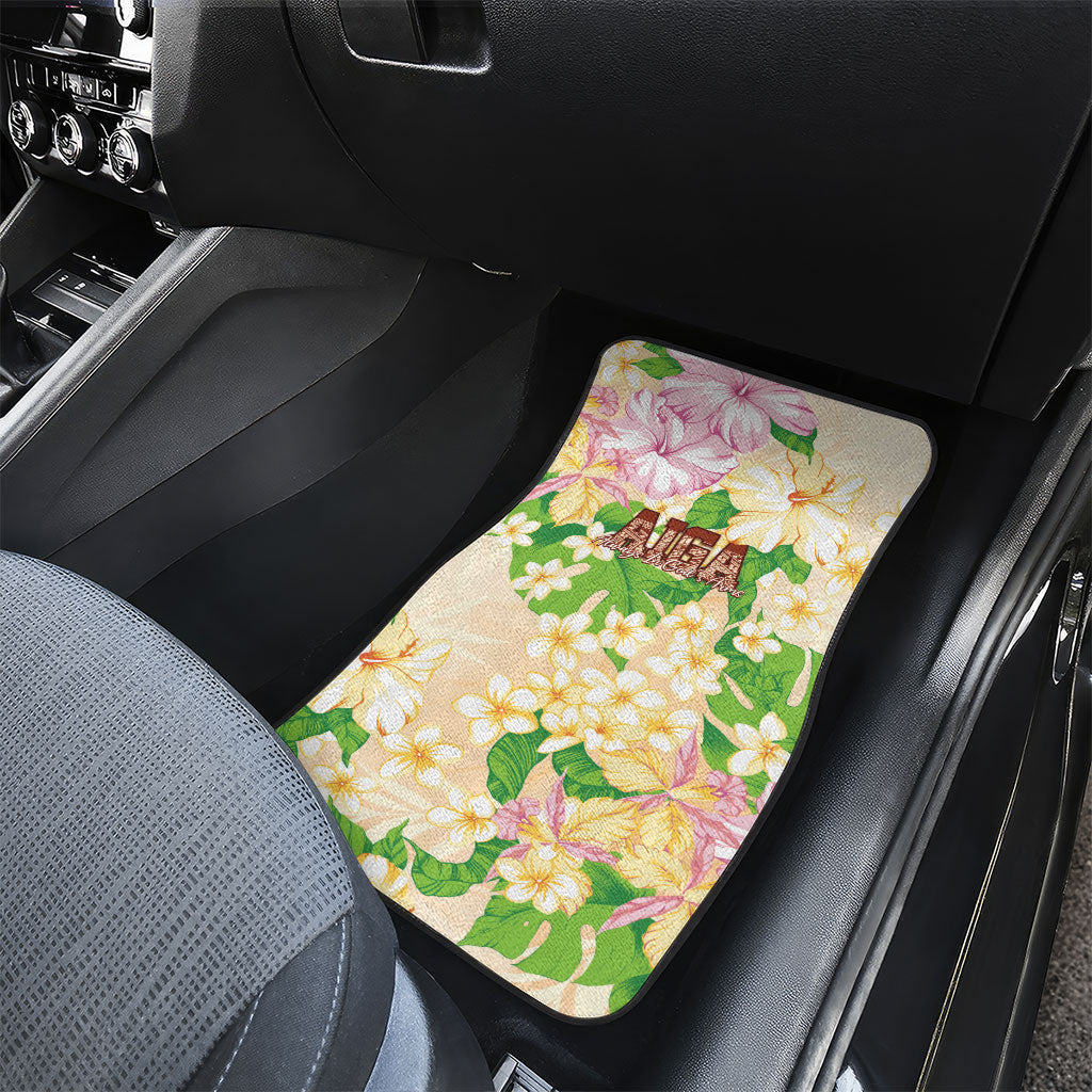 Samoa AIGA Floral Theme Car Mats Always In God's Arms
