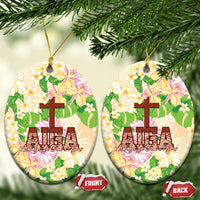 Samoa AIGA Floral Theme Ceramic Ornament Always In God's Arms