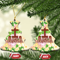 Samoa AIGA Floral Theme Ceramic Ornament Always In God's Arms